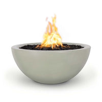 The Outdoor Plus Luna 38" Concrete Fire Pit - Match Lit, Match Lit with Flame Sense System, Ash, Natural Gas, Luna, Concrete, Outdoor