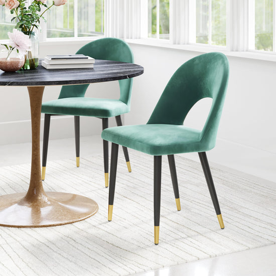 Velvet Dining Chair – Zuo Modern Menlo Chair in Green
