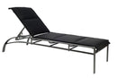Woodard Metropolis Padded Sling Adjustable Chaise Lounge - Stackable, Default Title, Garden Chairs, Chaises, Metropolis, Aluminum, Chaise Lounge, Curved, Outdoor