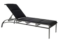 Woodard Metropolis Padded Sling Adjustable Chaise Lounge - Stackable, Default Title, Garden Chairs, Chaises, Metropolis, Aluminum, Chaise Lounge, Curved, Outdoor