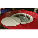 Textured WhiteKonaAdd Round Glass Fire Guard