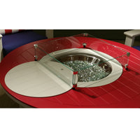 Textured WhiteKonaAdd Round Glass Fire Guard
