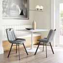 Zuo Modern Molly Dining Table in White, Dining and Bar, Medium-density fibreboard (MDF), Steel, 