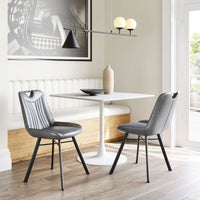 Zuo Modern Molly Dining Table in White, Dining and Bar, Medium-density fibreboard (MDF), Steel, 