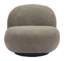 Zuo Modern Myanmar Accent Chair in Cream/Olive Green/Burnt Orange, Armchair, Plywood, Polyester, powder-coated Aluminum, Round, Block, Indoor