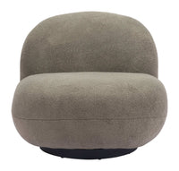 Zuo Modern Myanmar Accent Chair in Cream/Olive Green/Burnt Orange, Armchair, Plywood, Polyester, powder-coated Aluminum, Round, Block, Indoor