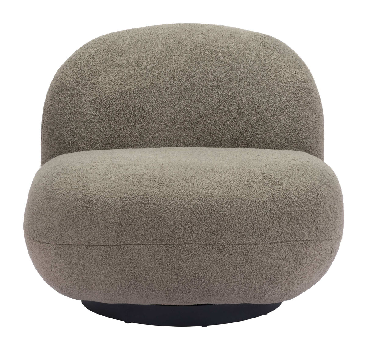 Zuo Modern Myanmar Accent Chair in Cream/Olive Green/Burnt Orange, Armchair, Plywood, Polyester, powder-coated Aluminum, Round, Block, Indoor