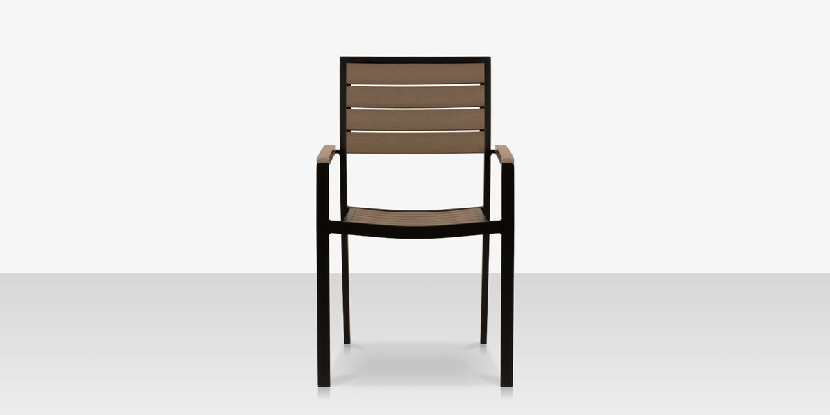 DecoScapes Napa Aluminum Stackable Dining Arm Chair