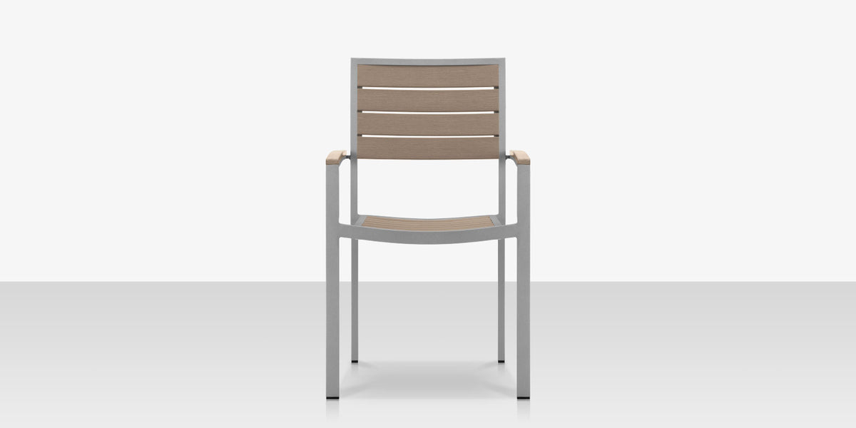 DecoScapes Napa Aluminum Stackable Dining Arm Chair