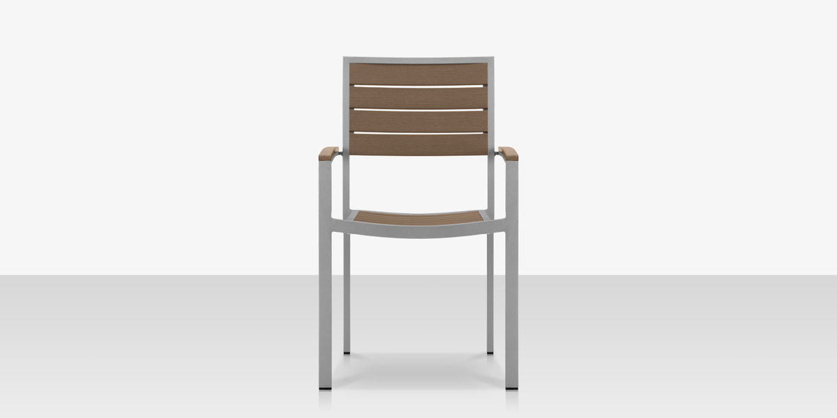 DecoScapes Napa Aluminum Stackable Dining Arm Chair