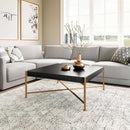 Zuo Modern Nazaire Coffee Table Black, Coffee Tables, Steel, Wood, 
