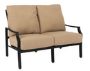 Woodard Nico Cushion Love Seat, Default Title, Garden Chairs, Loveseat, Nico, Aluminum, Fabric, Loveseats, Rectangular, Outdoor