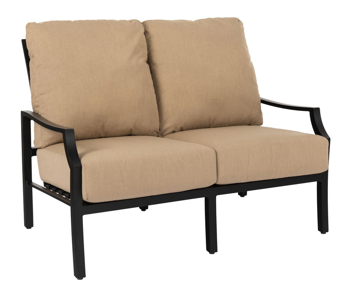 Woodard Nico Cushion Love Seat, Default Title, Garden Chairs, Loveseat, Nico, Aluminum, Fabric, Loveseats, Rectangular, Outdoor