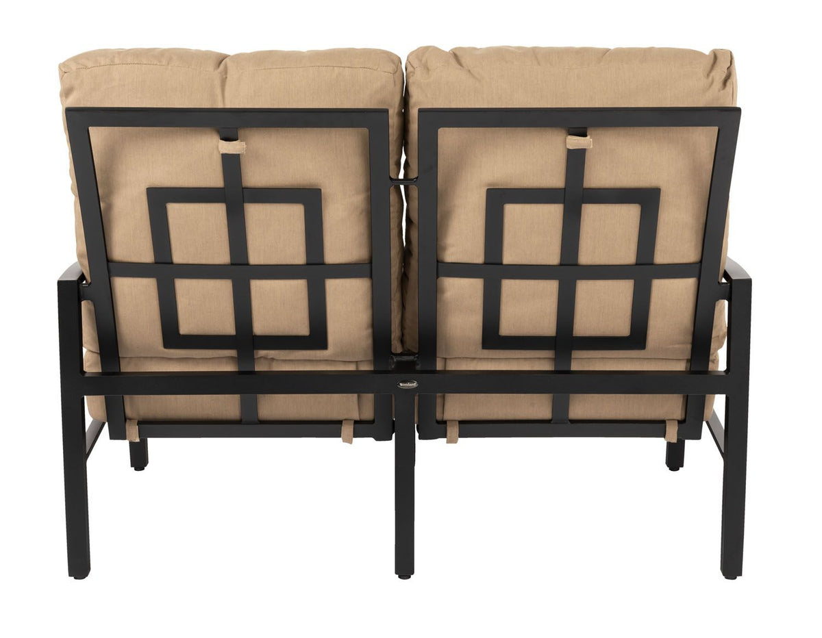 Woodard Nico Cushion Love Seat, Default Title, Garden Chairs, Loveseat, Nico, Aluminum, Fabric, Loveseats, Rectangular, Outdoor