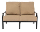 Woodard Nico Cushion Love Seat, Default Title, Garden Chairs, Loveseat, Nico, Aluminum, Fabric, Loveseats, Rectangular, Outdoor