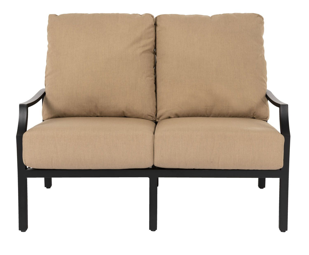 Woodard Nico Cushion Love Seat, Default Title, Garden Chairs, Loveseat, Nico, Aluminum, Fabric, Loveseats, Rectangular, Outdoor