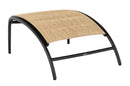 Woodard Orion Padded Sling Ottoman, Aged Teak, Augustine Alloy (Grade A)Garden Chairs, Ottoman, Orion, Aluminum, Ottoman, Curved, Outdoor