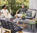 Cane-Line Strington Lounge Chair with Teak Frame - Sonnet Commercial