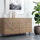 Sunpan Greyson Dresser in Smoke / Light Acacia