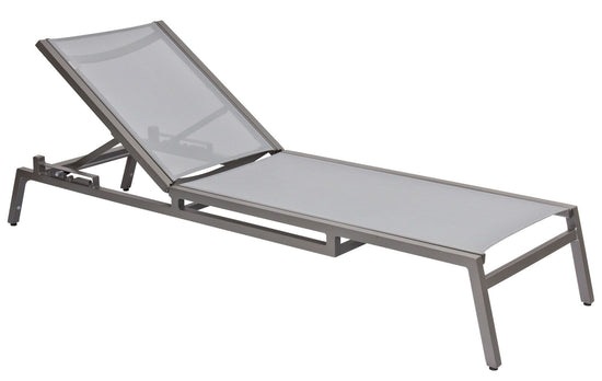 Woodard Palm Coast Sling Adjustable Chaise Lounge - Stackable