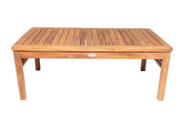 Royal Teak Coastal Wooden Set with 2-Seat Loveseat and Two Club Chairs or Miami Side Table and Miami Coffee Table