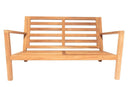 Royal Teak Coastal Wooden Set with 2-Seat Loveseat and Two Club Chairs or Miami Side Table and Miami Coffee Table