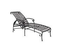 Woodard Et Cetera Ramsgate Strap Adjustable Chaise Lounge, Aged Teak, Beach Bum Creamsicle (Grade A), Grade A Fabric, Garden Chairs, Chaises, Et Cetera, Aluminum, Chaise Lounge, Curved, Outdoor