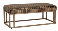 Woodard Reunion Bench, Bench, Wicker, Rectangular, Frame, Outdoor