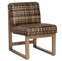 Woodard Reunion Dining Side Chair, Side Chairs, Wicker, Rectangular, Frame, Outdoor