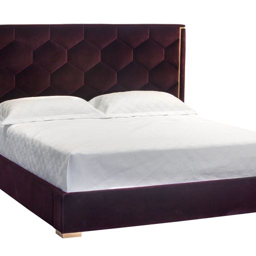 Sunpan Viola Bed - King - Giotto  Cabernet