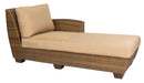 Woodard Saddleback Right/Left Arm Facing Chaise Lounge Sectional, Coffee, Beach Bum Creamsicle (Grade A), Grade A Fabric, Garden Chairs, Chaises, Saddleback, Wicker, Chaise Lounge, Rectangular, Outdoor