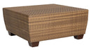 Woodard Saddleback Square Coffee Table, Mocha, Saddleback, Wicker, Coffee TablesOutdoor