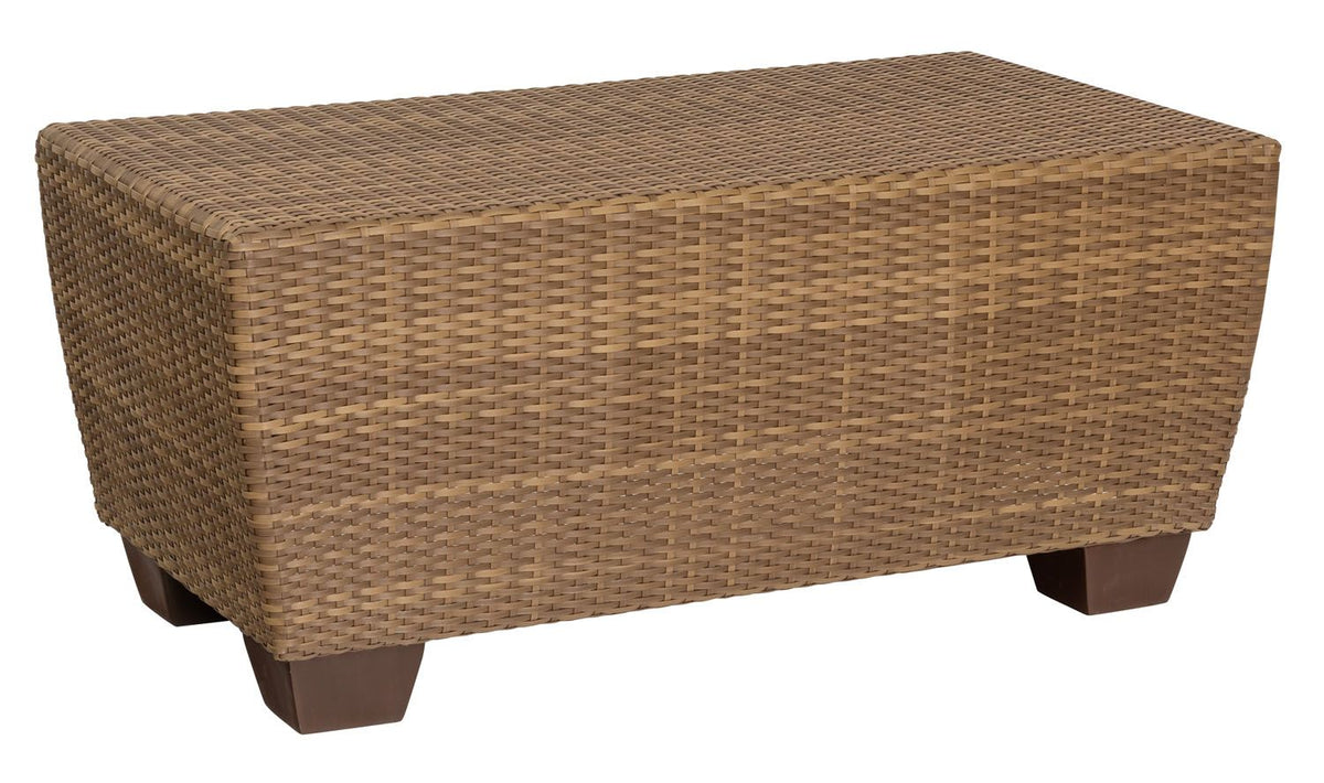 Woodard Saddleback Rectangular Coffee Table, Mocha, Saddleback, Wicker, Coffee TablesOutdoor