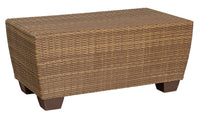 Woodard Saddleback Rectangular Coffee Table, Mocha, Saddleback, Wicker, Coffee TablesOutdoor