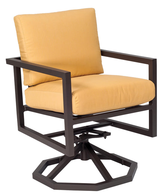 Woodard Salona Swivel Rocking Dining Armchair