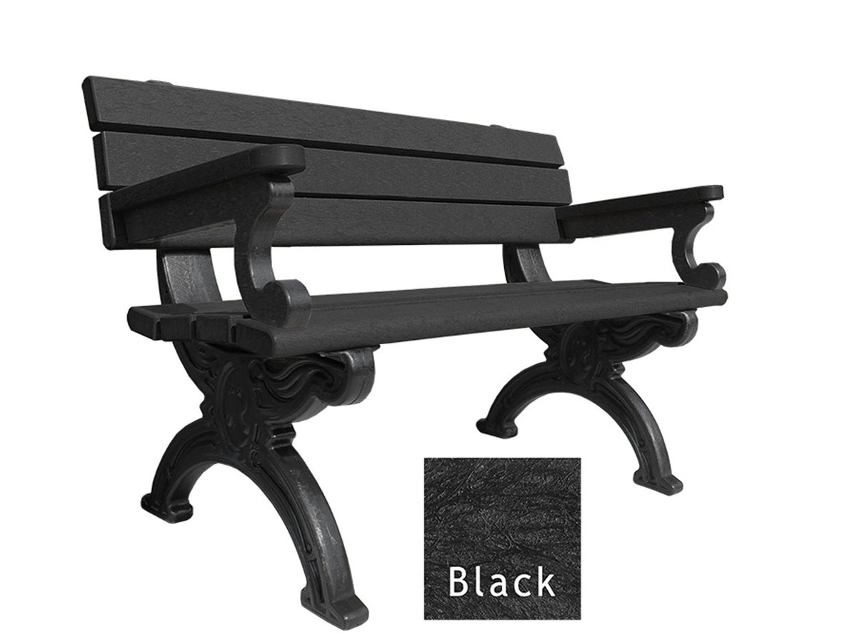 Polly Products Silhouette Backed Bench With Arm