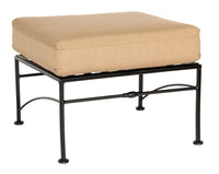 Woodard Sheffield Ottoman, Aged Teak, No Cushion, Grade A Fabric, Garden Chairs, Ottoman, Sheffield, Iron, Ottoman, Square, Outdoor