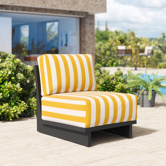 Yellow Outdoor Accent Chair by Zuo Modern Shoreline