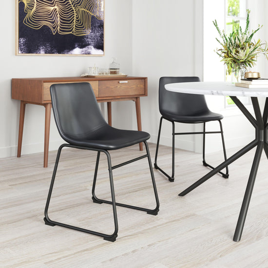 Matte Black Dining Chair by Zuo Modern Smart | Sonnet Commercial
