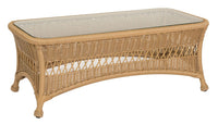 Woodard Sommerwind Coffee Table with Glass Top, Chocolate, Sommerwind, Wicker, Coffee TablesOutdoor