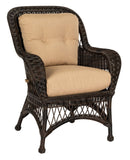 Woodard Sommerwind Dining Chair, Chocolate, Beach Bum Creamsicle (Grade A), Grade A Fabric, Garden Chairs, Dining Chairs, Sommerwind, Wicker, Dining Chairs, Curved, Outdoor
