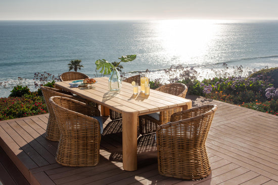 Sunset West Natural Teak 96" Dining Table
