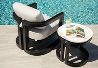 Sunset West Malibu Club Chair in Cast Silver - No Welt