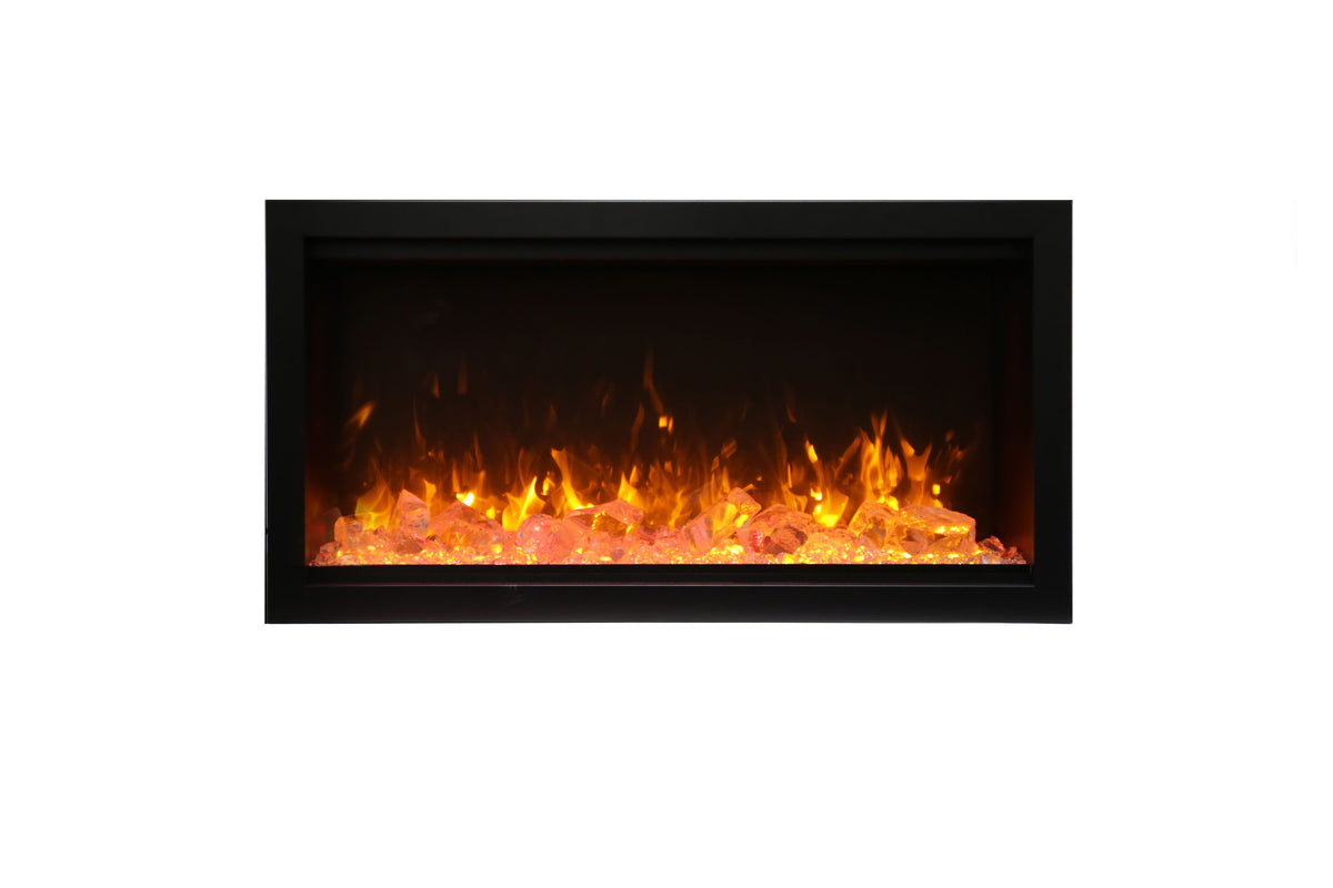 Amantii 34" Extra Tall Clean Face Electric Built-in With Black Steel Surround
