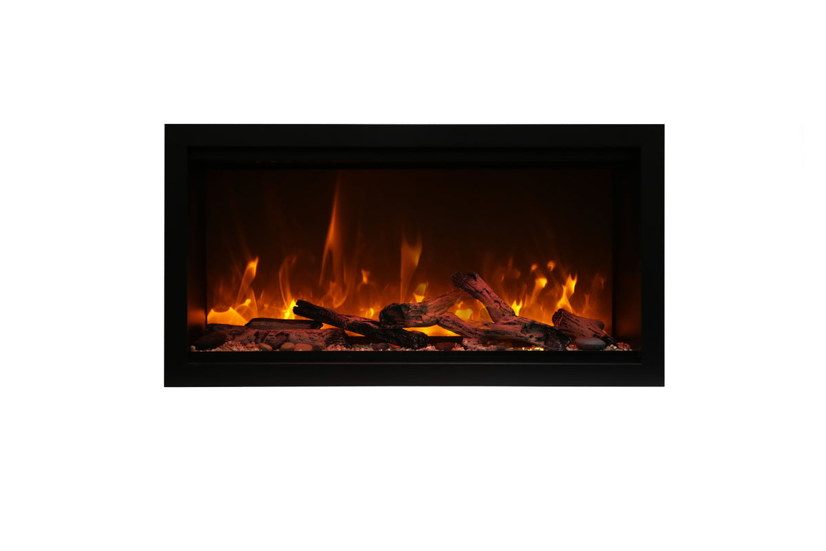 Amantii 34" Extra Tall Clean Face Electric Built-in With Black Steel Surround