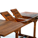 All Things Cedar 7-Piece Rectangle Dining Chair Set & Blue/Green/Red/White Cushion