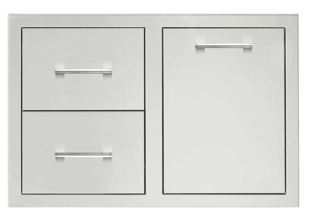 TrueFlame 33" 2-Drawer And Access Door Combo, Default Title, Stainless Steel, 