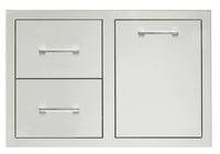 TrueFlame 33" 2-Drawer And Access Door Combo, Default Title, Stainless Steel, 