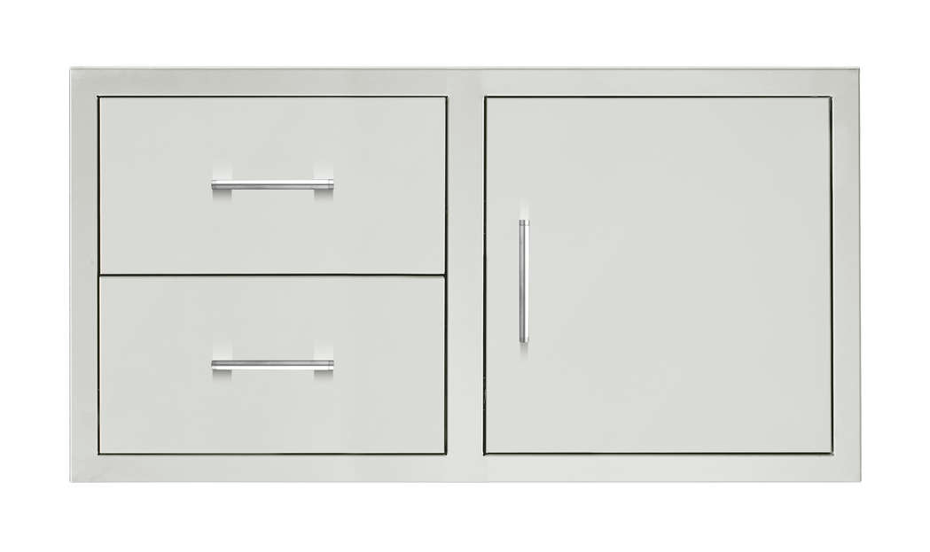 TrueFlame 42" 2-Drawer And Access Door Combo, Default Title, Stainless Steel, 