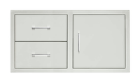 TrueFlame 42" 2-Drawer And Access Door Combo, Default Title, Stainless Steel, 
